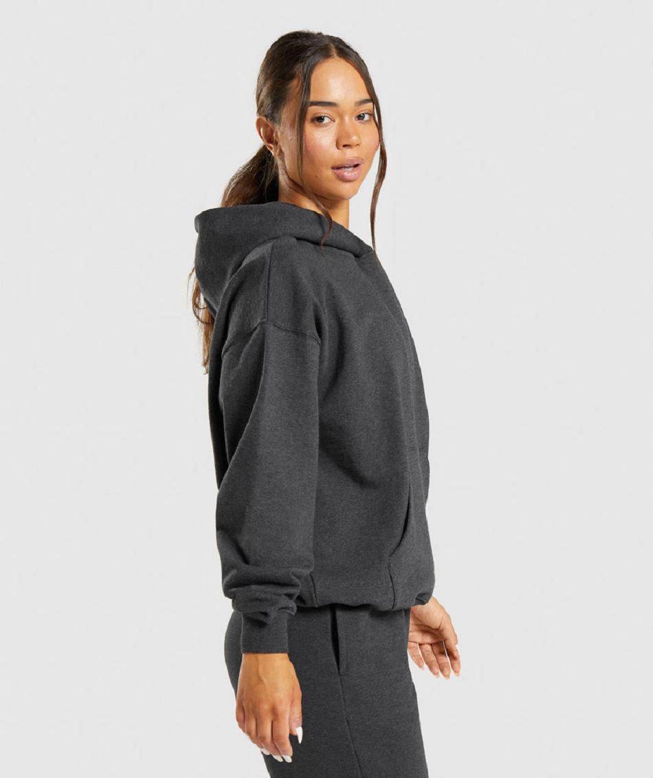 Gymshark Rest Day Sweats Ženske Majica S Kapuljačom Crne | HR 3566JPQ